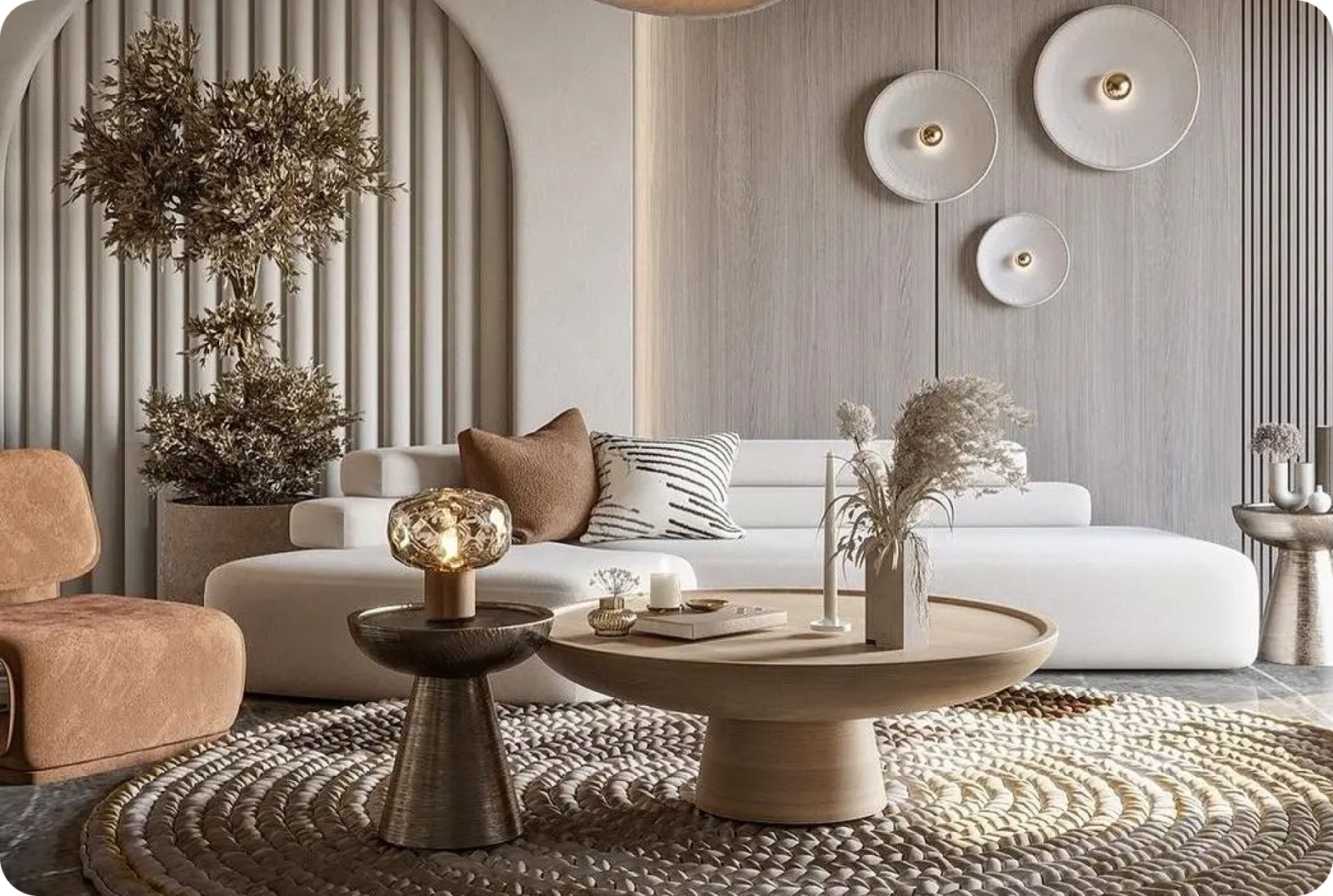 Modern interior design with neutral tones